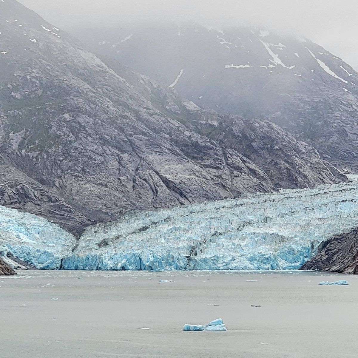 Alaska glacier from cruise ship